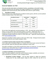 Briefing note 26: General update on FGS including budget categories and threshold scores